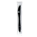 Disposable Knives | Boardwalk BWKKNIFEBLPPIW Mediumweight Wrapped Polypropylene Plastic Knife Cutlery - Black (1000/Carton) image number 2