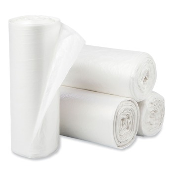 Pitt Plastics PCRH404616N Eco Strong Plus 40 in. x 46 in. 16 mic 40 Gallon Can Liners - Natural (250/Carton)