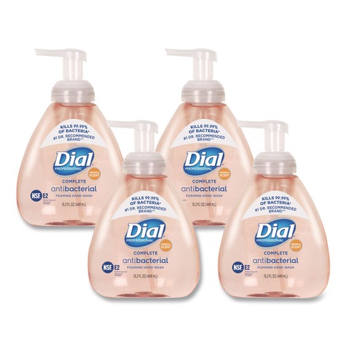 Hand Soaps | Dial Professional 1700098606 15.2 oz. Antibacterial Foaming Hand Wash - Original Scent (4/Carton) image number 0