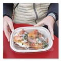 Food Containers & Lids | World Centric CTLCS3 8.8 in. x 6.9 in. x 0.8 in. Plastic PLA Lids for Fiber Containers - Clear (400/Carton) image number 6