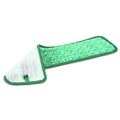 Mop Heads | Rubbermaid Commercial FGQ41200GR00 18.5 in. x 5.5 in. Microfiber Dust Pad - Green (12/Carton) image number 2