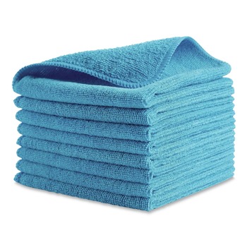 Rubbermaid Commercial 1820579 12 in. x 12 in. Microfiber Cleaning Cloths - Blue (24/Pack)