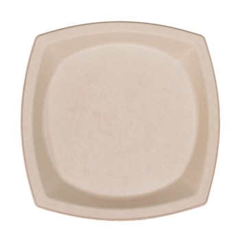 Dart 10PSC1PF 10 in. x 10 in. ProPlanet Seal Compostable Molded Fiber Dinnerware Plate - Tan (125/Pack)