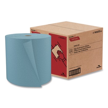  | Cascades PRO W600 12 in. x 13 in. Tuff-Job Jumbo Roll Spunlace Towels - Blue (1 Roll/Carton)
