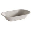 Food Trays & Liners | Chinet 10408 4 in. x 6 in. 1 Compartment Paper Savaday Molded Fiber Food Tray - Beige (1000/Carton) image number 1