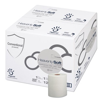Papernet 410098 1-Ply 7.8 in. x 600 ft. Heavenly Soft Standard Hardwound Roll Towel - White (12/Carton)
