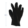 Food Service Disposable & Single Use Gloves | Boardwalk 396XSBXA 396 Series 9.5 in. Long 4.4 mil. Thick Powder-Free Disposable General-Purpose Nitrile Gloves - X-Small Black (100/Box) image number 2