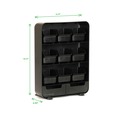 Condiment Organizers | Mind Reader TBORG-BLK 10.24 in. x 4.33 in. x 13.11 in. Baggy 9-Drawer Tea Bag and Accessory Holder - Black image number 4