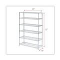 Racks & Shelving | Alera ALESW664818SR NSF Certified 6-Shelf 48 in. x 18 in. x 72 in. Wire Shelving Kit - Silver image number 1