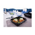 Food Containers & Lids | SOLO 851611-PS94 Creative Carryouts Hinged Plastic Hot Deli Boxes - Medium, Black/Clear (200/Carton) image number 3