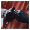 Food Service Disposable & Single Use Gloves | Ammex GWBN44100 6 mil Heavy-Duty Industrial Powder-Free Nitrile Gloves - Medium, Black (1000/Carton) image number 2