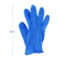 Food Service Disposable & Single Use Gloves | Boardwalk 395LBXA 5 mil Disposable General-Purpose Powder-Free Nitrile Gloves - Large, Blue (100/Box) image number 3