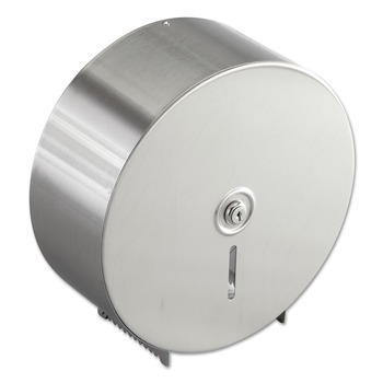Bobrick B-2890 10-21/32 in. x 4-1/2 in. x 10-5/8 in. Jumbo Toilet Tissue Dispenser - Stainless Steel