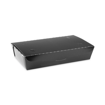 Pactiv Corp. NOB02B 55 oz 9 in. x 4.85 in. x 2 in. EarthChoice OneBox Paper Box - Black (100/Carton)