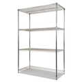 Racks & Shelving | Alera ALESW504824SR 48 in. x 24 in. x 72 in. NSF Certified Industrial Four-Shelf Wire Shelving Kit - Silver image number 2