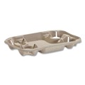 Cup Trays | Chinet 20969 StrongHolder 8 oz. - 22 oz. Molded Fiber Cup/Food Tray - Beige (250/Carton) image number 3