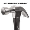 Hammers | Great Neck HG16C 16 oz. Claw Hammer with High-Visibility Orange Fiberglass Handle image number 3