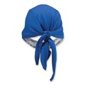 Head & Face Protection | Ergodyne 12481 Chill-Its 6615 One Size Fits Most High-Performance Bandana Doo Rag with Terry Cloth Sweatband - Blue image number 6