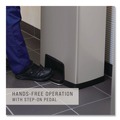 Indoor Waste Receptacles | Rubbermaid Commercial 1901992 Slim Jim 13-Gallon Front Step Style Stainless Steel Step-On Container - Black image number 4
