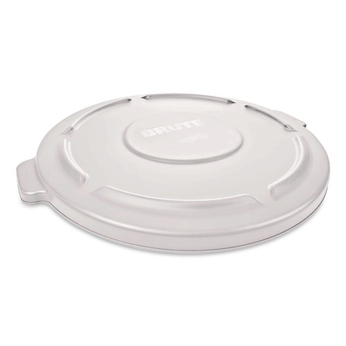 Waste Receptacle Lids | Rubbermaid Commercial FG263100WHT 22.25 in. BRUTE Self-Draining Flat Top Lids for 32 gal. Round BRUTE Containers - White image number 0