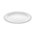 Plates | Pactiv Corp. YTK100090000 1 Compartment 9 in. Round Laminated Foam Plates - White (500/Carton) image number 0