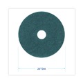 Floor Pads-Stripping | Boardwalk BWK4020GRE 20 in. Diameter Heavy-Duty Scrubbing Floor Pads - Green (5/Carton) image number 2