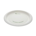Plates | Pactiv Corp. PSP09EC EarthChoice Pressware 9 in. dia Compostable Dinnerware, Plate - White (450/Carton) image number 0