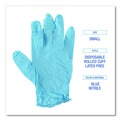 Janitorial Disposable & Single Use Gloves | Boardwalk 382SBXA 5 mil. Disposable Examination Nitrile Gloves - Small, Blue (100/Box) image number 7