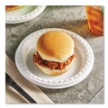 Plates | Chinet 81209 9 in. Heavyweight Plastic Plates - White (125/Pack, 4 Packs/Carton) image number 4