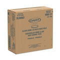 Cup Lids | Dart DLW662 1.9 in. Diameter Hole Open-Top Dome Lid Fits 9 oz. To 22 oz. Plastic Cups - Clear (1000/Carton) image number 1