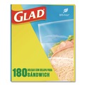 Resealable Bags | Glad 60771 6.5 in. x 5.5 in. Fold-Top Sandwich Bags - Clear (2160/Carton) image number 9