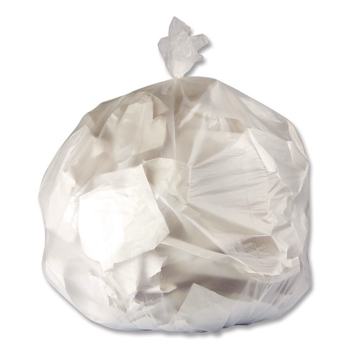 High-Density Trash Bags | Heritage Z6640MN R03 33 in. x 40 in. 11 mic 33 Gallon High-Density Waste Can Liners - Natural (500/Carton) image number 0