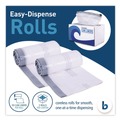 Drawstring & Kitchen Bags | Boardwalk BWK1DK100 13 Gallon 24 in. x 28 in. Drawstring Kitchen Bags - White (50 Bags/Roll, 2 Rolls/Carton) image number 3