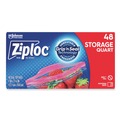 Resealable Bags | Ziploc 351317BX 9.63 in. x 8.5 in. Quart Triple System Seal Double Zipper Storage Bags - Clear (48/Box) image number 0