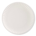 Plates | AJM Packaging Corporation AJM PP6AJKWH 6 in. Diameter Paper Plates - White (1000/Carton) image number 3