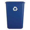 Indoor Waste Receptacles | Boardwalk TCIND1012BLR 10 Gallon Polypropylene Recycling Container - Blue image number 2