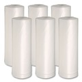 Low-Density Trash Bags | Boardwalk H6639HWKGR1 33 in. x 39 in. 33 gal. 0.6 mil Perforated Roll Low-Density Waste Can Liners - White (150/Carton) image number 0