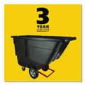 Carts & Trucks | Rubbermaid Commercial FG130400BLA 202 gal. 450 lbs. Capacity Plastic Rotomolded Tilt Truck - Black image number 8