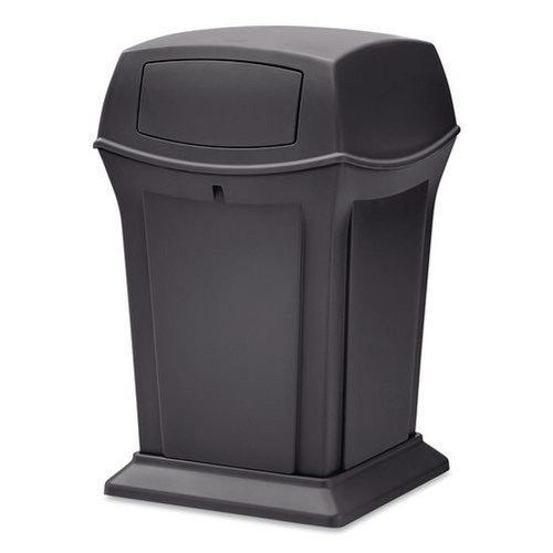 Outdoor Waste Receptacles | Rubbermaid Commercial FG917188BLA Ranger 45-Gallon Fire-Safe Structural Foam Container - Black image number 0