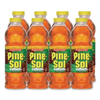 Pine-Sol 60149CT 20 oz. Bottle Multi-Surface Concentrated Disinfectant Cleaner - Pine Scent (8/Carton)