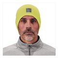 Head & Face Protection | Ergodyne 16813 N-Ferno 6812 One Size Fits Most Rib Knit Beanie - Lime image number 1