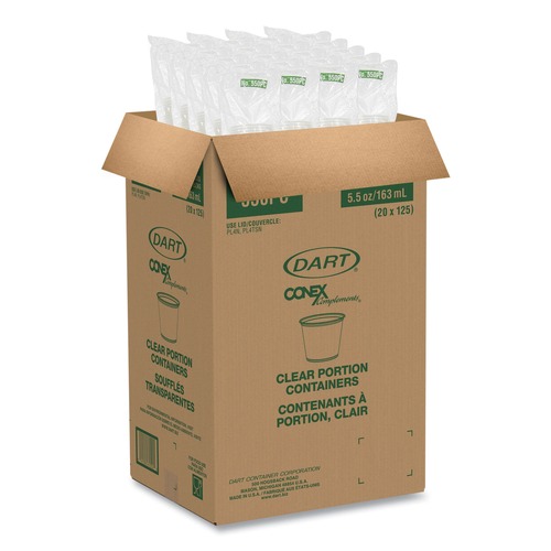Cups | Dart 550PC 5.5 oz. Conex Complements Portion/Medicine Cups - Translucent (2500/Carton) image number 0