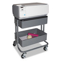 Sit-Stand Desks | Vertiflex VF51025 15.25 in. x 11 in. x 18.5 in. to 39 in. Adjustable Multi-Use Storage Cart and Stand-Up Workstation - Gray image number 3
