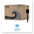 Disposable Spoons | Boardwalk BWKSSHWPPBIW Heavyweight Wrapped Polypropylene Soup Spoons - Black (1000/Carton) image number 3