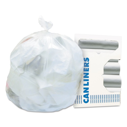 High-Density Trash Bags | Heritage Z4833LN R01 24 in. x 33 in. 8 mic 16 gallon High-Density Waste Can Liners - Natural (1000/Carton) image number 0