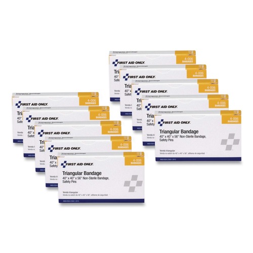 Bandages | First Aid Only AN5071-10 40 in. x 40 in. x 56 in. First-Aid Refill Sling/Tourniquet Triangular Bandages (10/Pack) image number 0