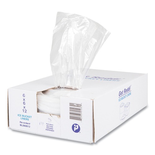Ice Bags | Inteplast Group BL060612 3-Quart 0.5 mil. 6 in. x 12 in. Ice Bucket Liner Bags - Clear (1000/Carton) image number 0