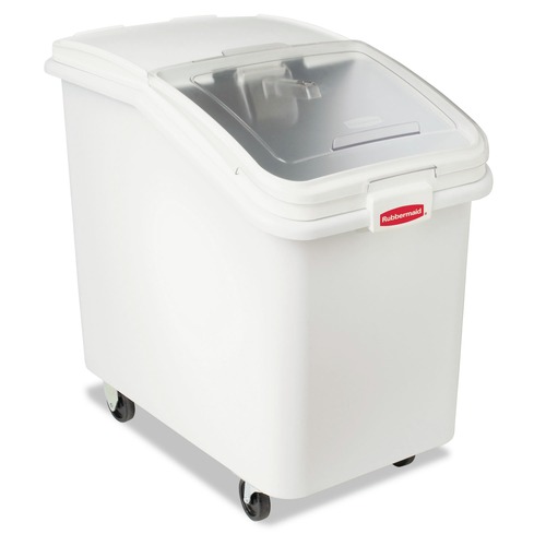 Food Storage Containers & Lids | Rubbermaid Commercial FG360388WHT 18 in. x 29.75 in. x 28 in. 30.86 gal. ProSave Mobile Plastic Ingredient Bin - White image number 0