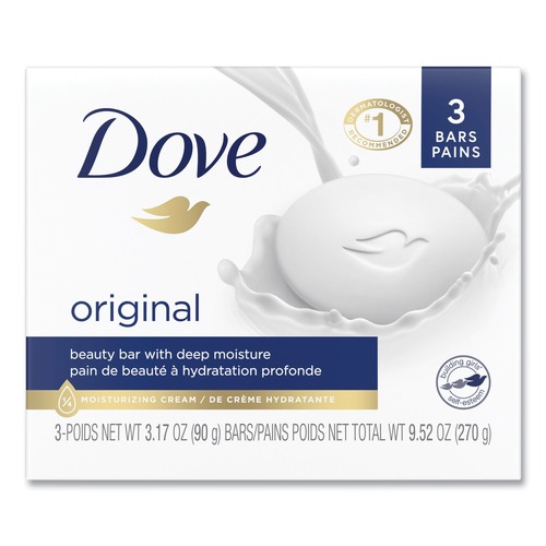 Hygiene Bar Soaps | Dove 04090CT 3.17 oz. Beauty Bar - Light Scent, White (12/Carton) image number 0