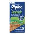 Resealable Bags | Ziploc 383211 6.5 in. x 5.88 in. Resealable Sandwich Bags - Clear (1080/Carton) image number 2